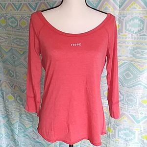 American Eagle Mahogany Red Mid Sleeve Shirt